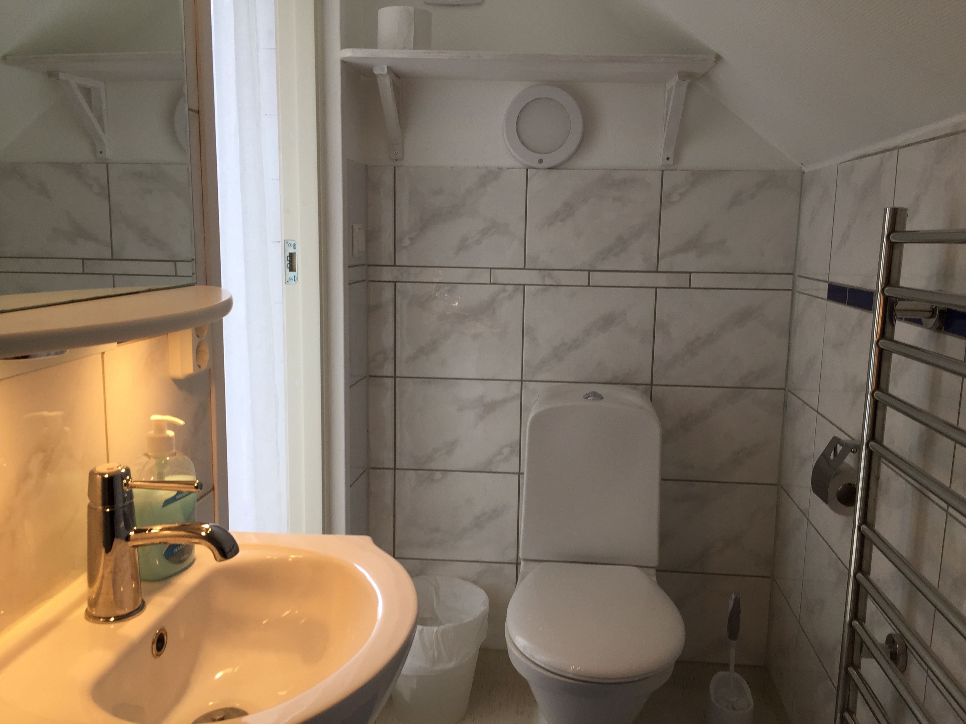 double room, 1 double bed (rooftop terrace) | bathroom | shower, hair dryer, heated floors, towels