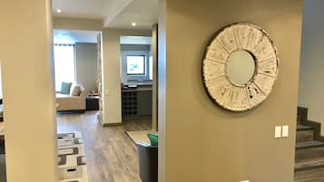 Luxury Apartment, Multiple Beds, Non Smoking | Living area | 120-cm flat-screen TV with premium channels, TV, fireplace