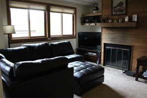 Smart TV, fireplace, Netflix, DVD player