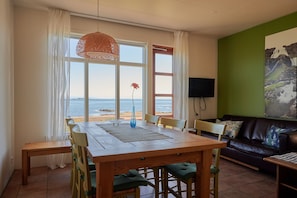 Dining - Tvera - roomy quality cabin with a view, close to the ferry harbour Brjanslækur (Patreksfjordur)