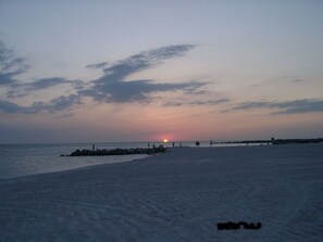 On the beach, beach towels
