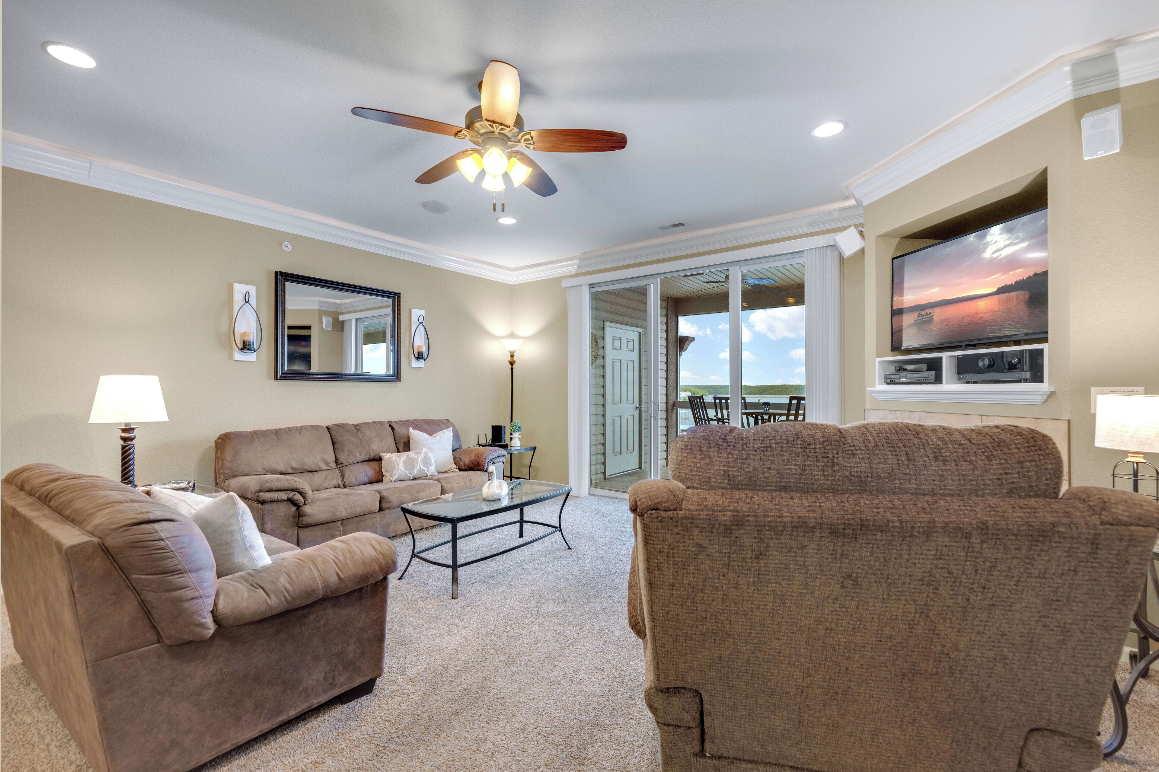 TV, fireplace, DVD player