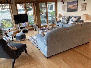 Smart TV, DVD player, books, video library