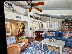 Smart TV, DVD player, ping pong, books