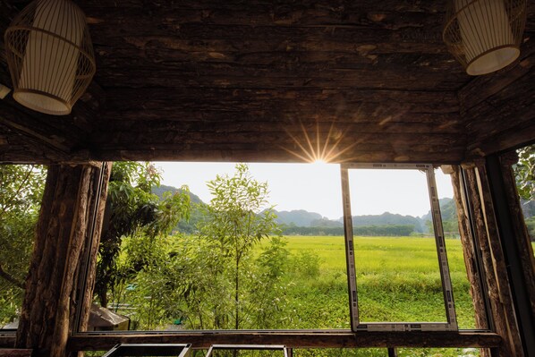 Landuitzicht vanuit accommodatie