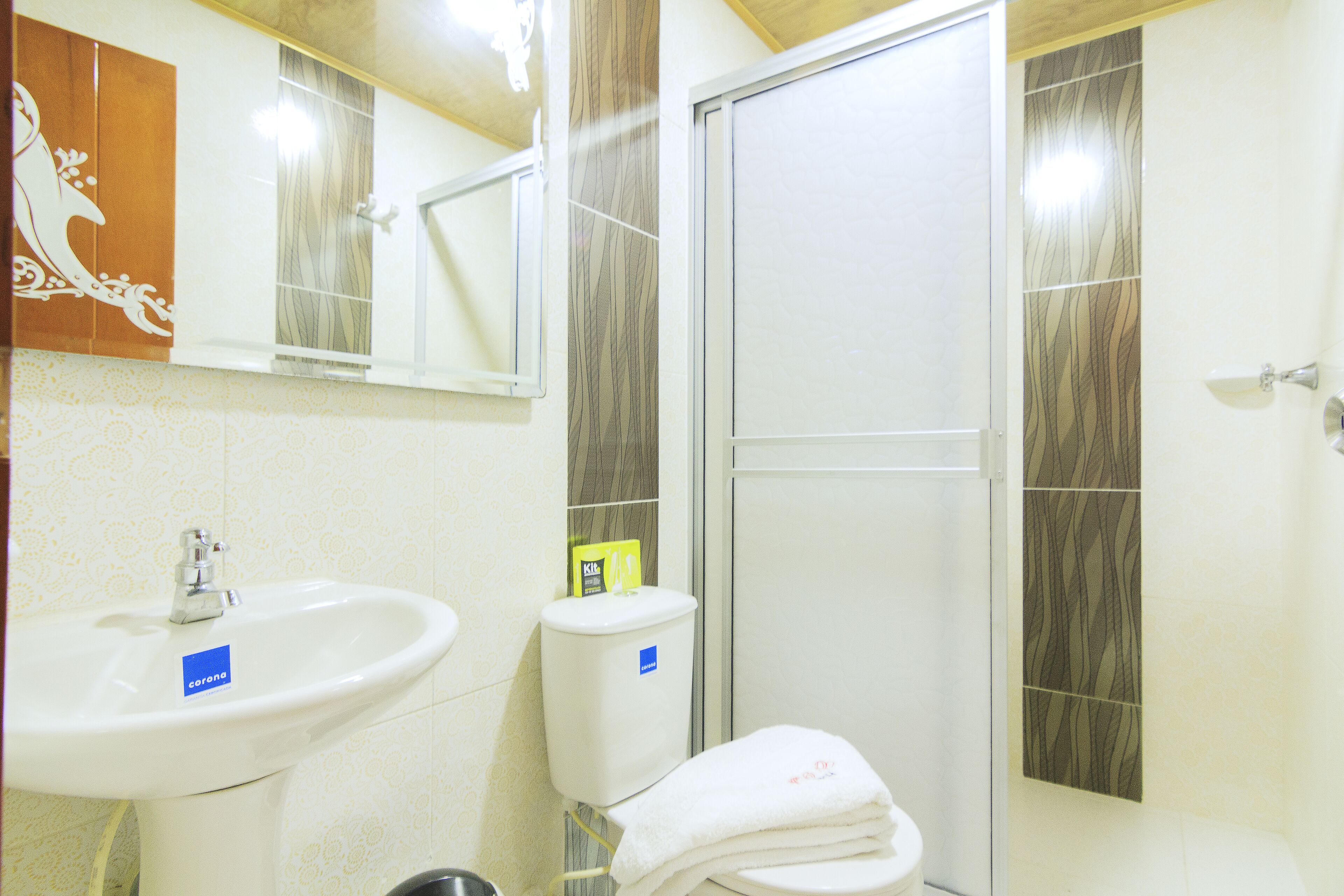 Buồng tắm vòi sen, đồ dùng nhà tắm miễn phí, khăn tắm 