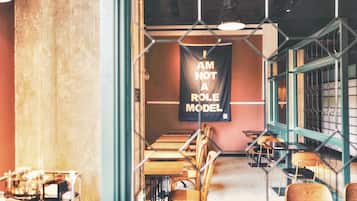 Breakfast, lunch, dinner served; Fusion cuisine, garden views