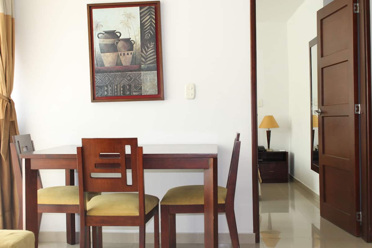 Blackout curtains, soundproofing, free WiFi, bed sheets