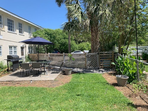 1st Floor & Pet Friendly with Private Fenced Yard - Across from Beach Walkover