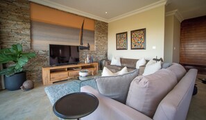 Smart TV, mesa de pingue-pongue, livros, videoteca