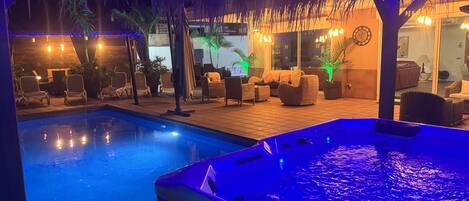 Outdoor pool, a heated pool
