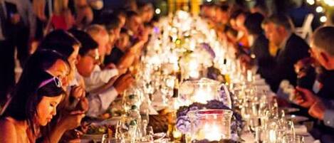 Außenbereich für Bankette