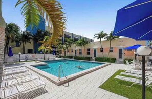 A heated pool
