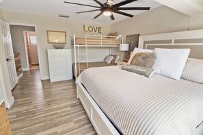 2 bedrooms, iron/ironing board, travel cot, WiFi
