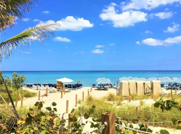 On the beach, beach towels - Beautiful Oceanview 2BR 2 Bathroom Apartment (Hollywood)