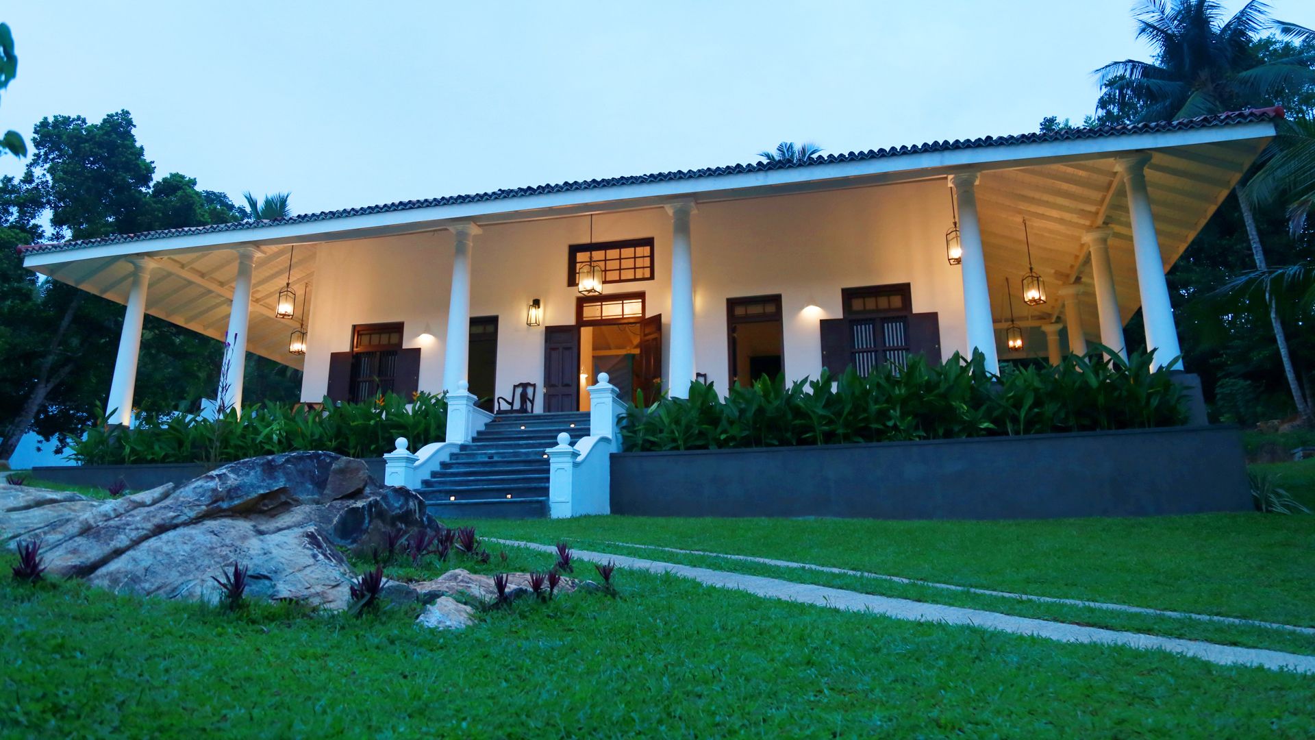 Front of property – evening/night