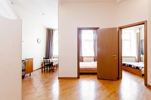 Iron/ironing board, cots/infant beds, rollaway beds, free WiFi