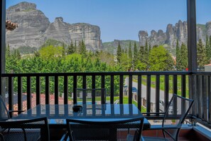 Suite, 2 Bedrooms (Panoramic Meteora view) | Balcony view - Guesthouse Monastiri (Kalabaka)