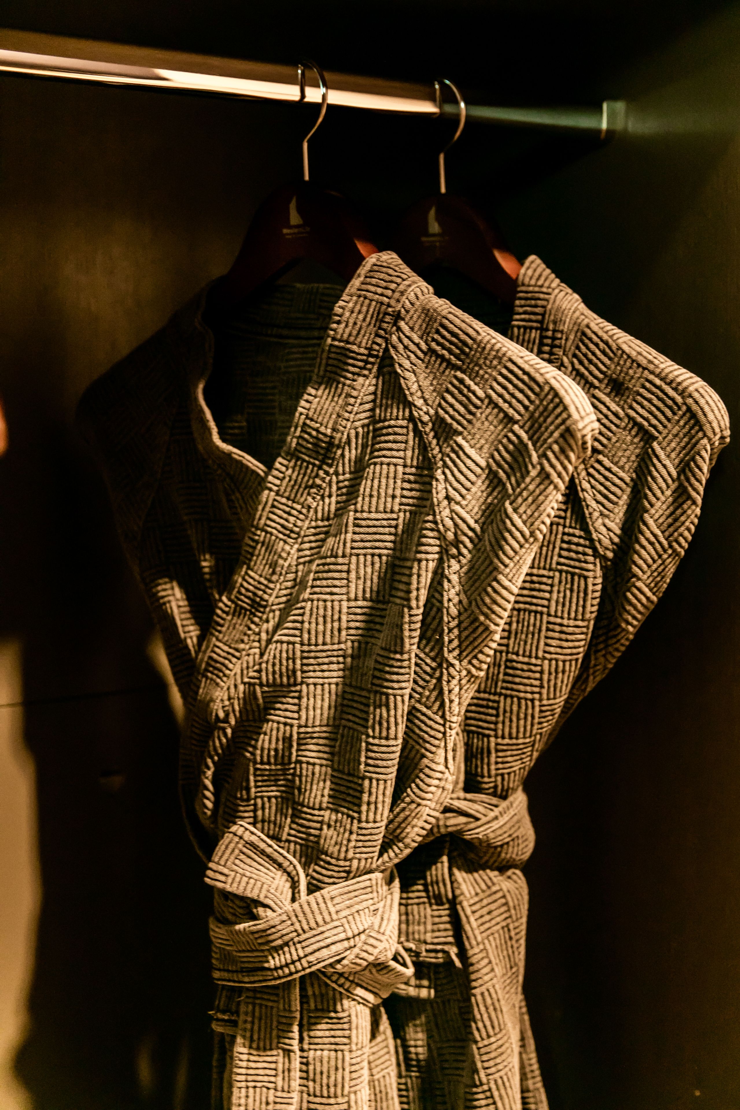 shower, hair dryer, bathrobes, slippers