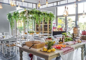 Daily self-serve breakfast (EUR 15 per person)