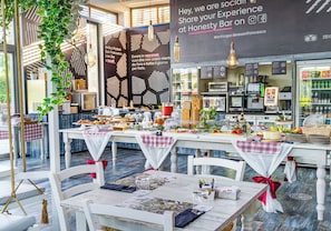 Daily self-service breakfast (EUR 15 per person)