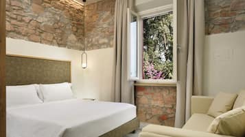 Lejlighed - 1 soveværelse - udsigt til have - tårn (4 Persons) | Pengeskab på værelset, skrivebord, gratis Wi-Fi, sengetøj