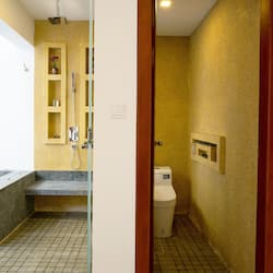 Residence Suite | Bathroom | Spring water bathtub, rainfall showerhead, free toiletries, hair dryer