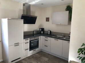 豪華公寓, 1 張加大雙人床 | 私人廚房 | 電冰箱、烤箱、爐台、洗碗機