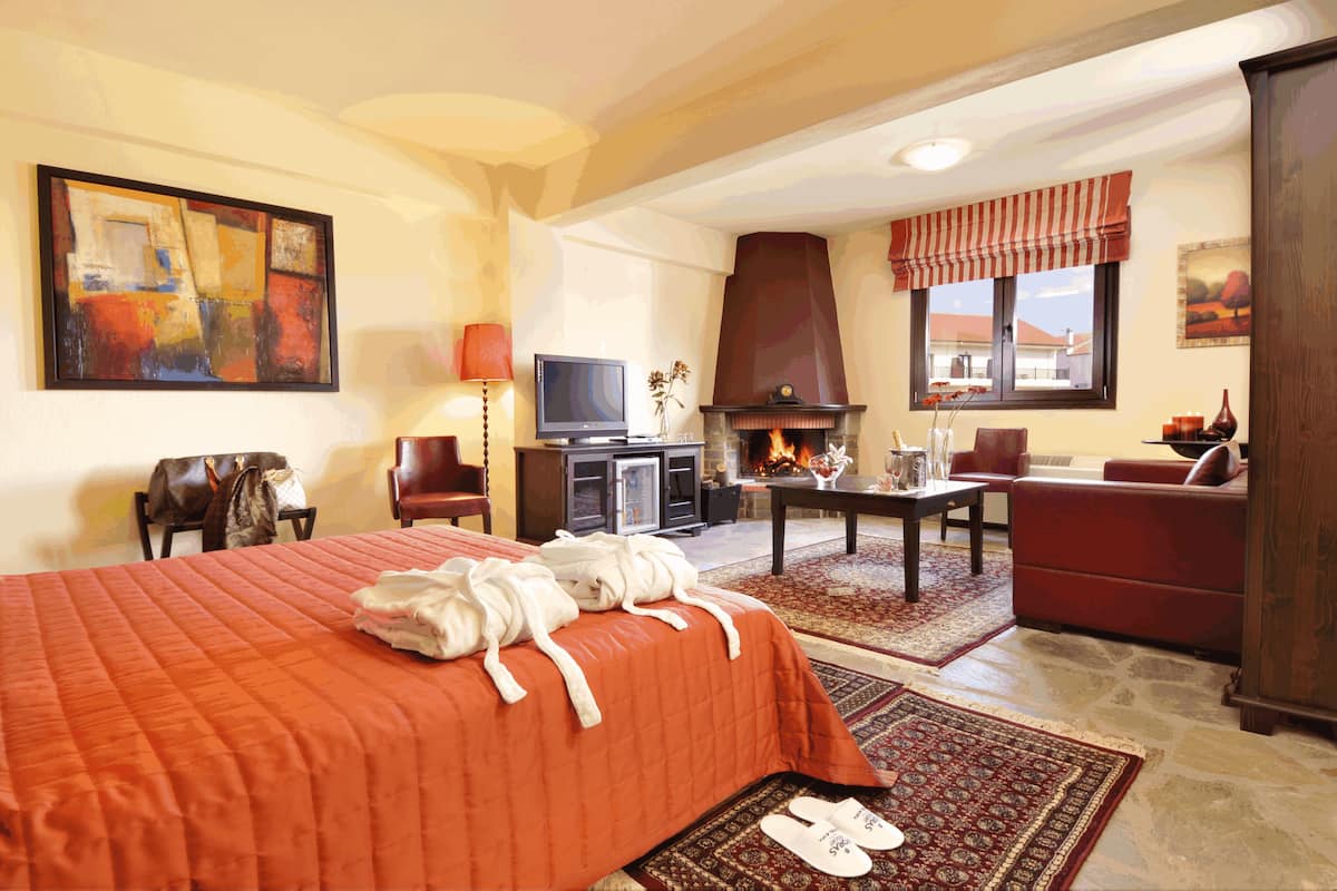 浪漫套房 | 1 間臥室、高級寢具、迷你吧、客房內保險箱