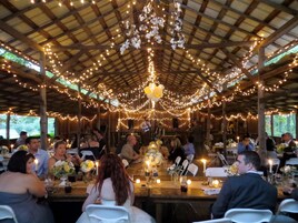 Outdoor banquet area