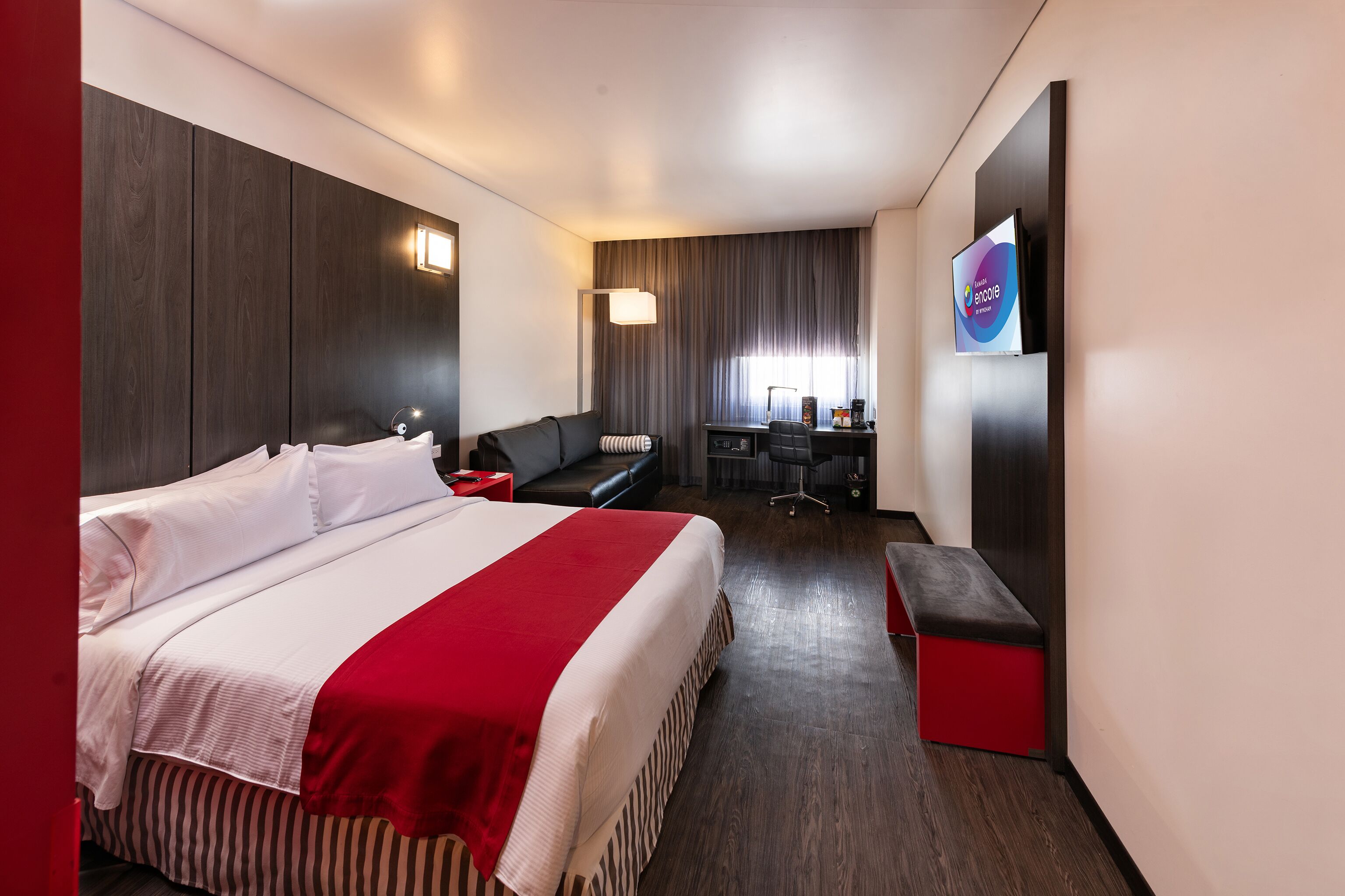 room, 1 queen bed with sofa bed, non smoking | in-room safe, laptop workspace, iron/ironing board