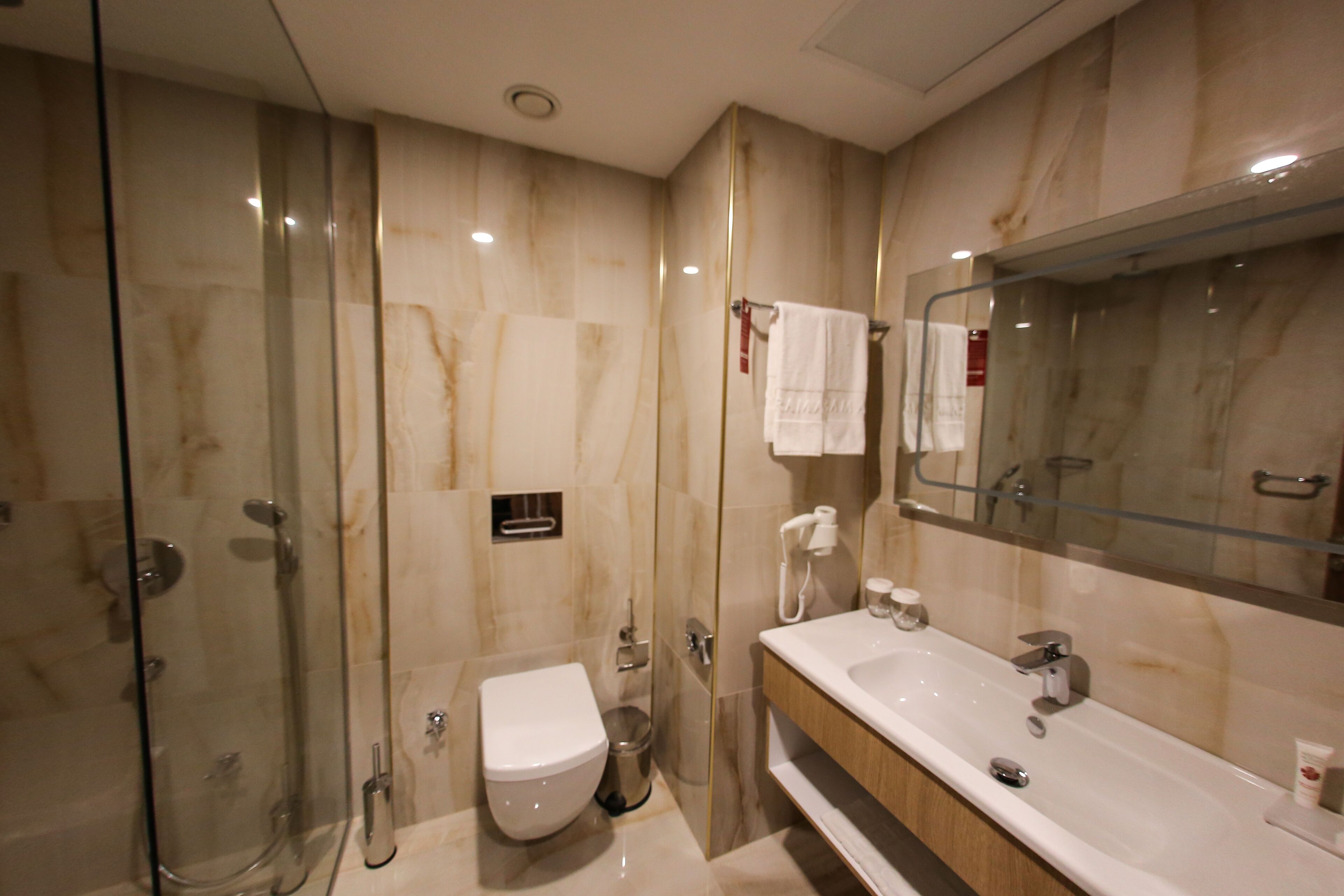 deluxe room, 2 single beds, smoking | bathroom | shower, free toiletries, hair dryer, slippers