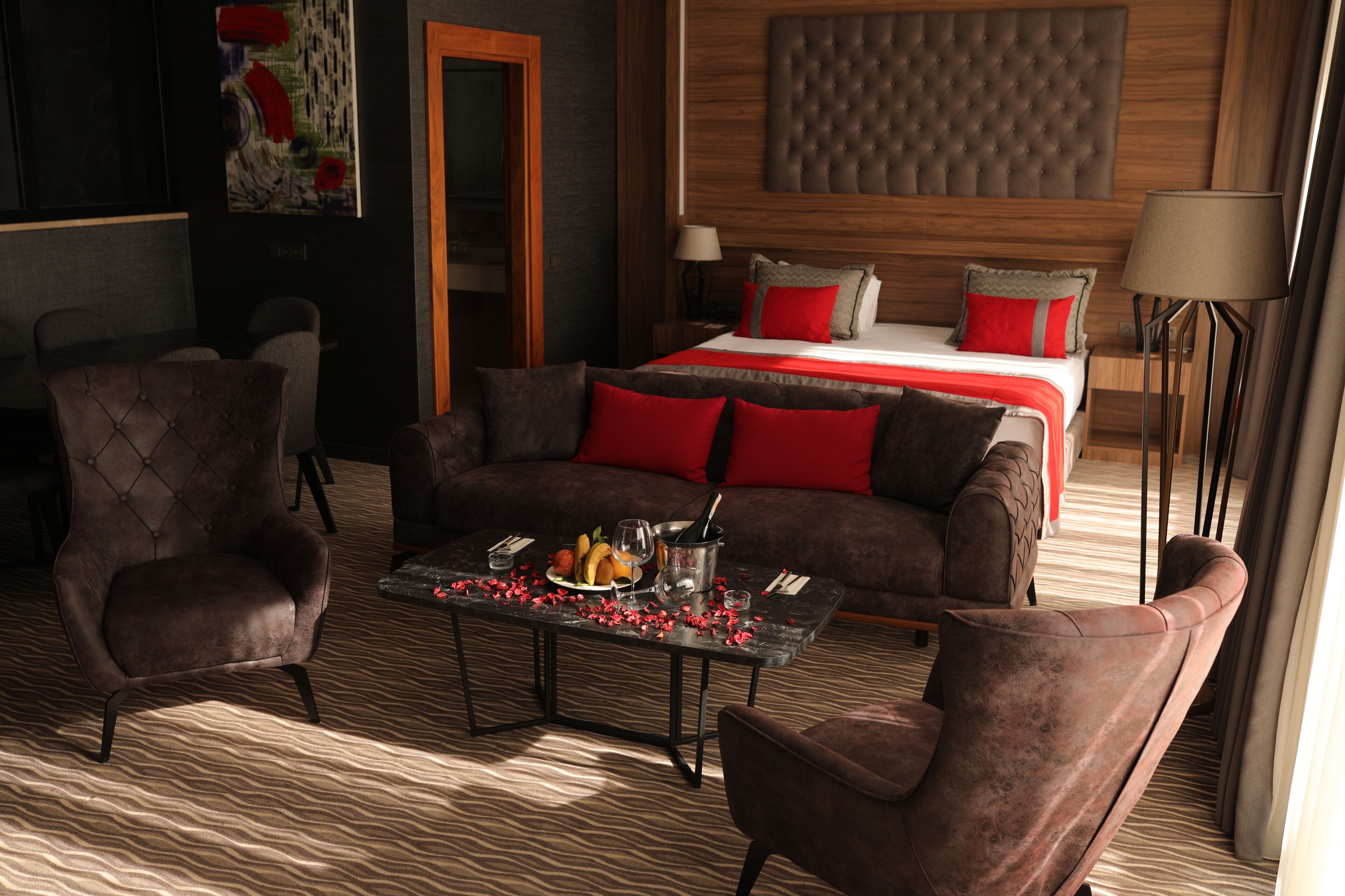 egyptian cotton sheets, premium bedding, minibar, in-room safe