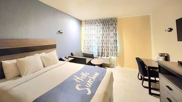 Down duvets, pillow-top beds, desk, iron/ironing board