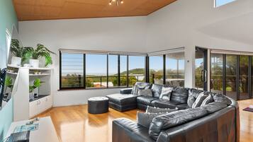 Een smart-tv, een videogameconsole, een dvd-speler en een stereo