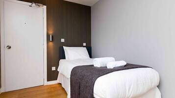 Laptop workspace, iron/ironing board, WiFi (free), bed sheets