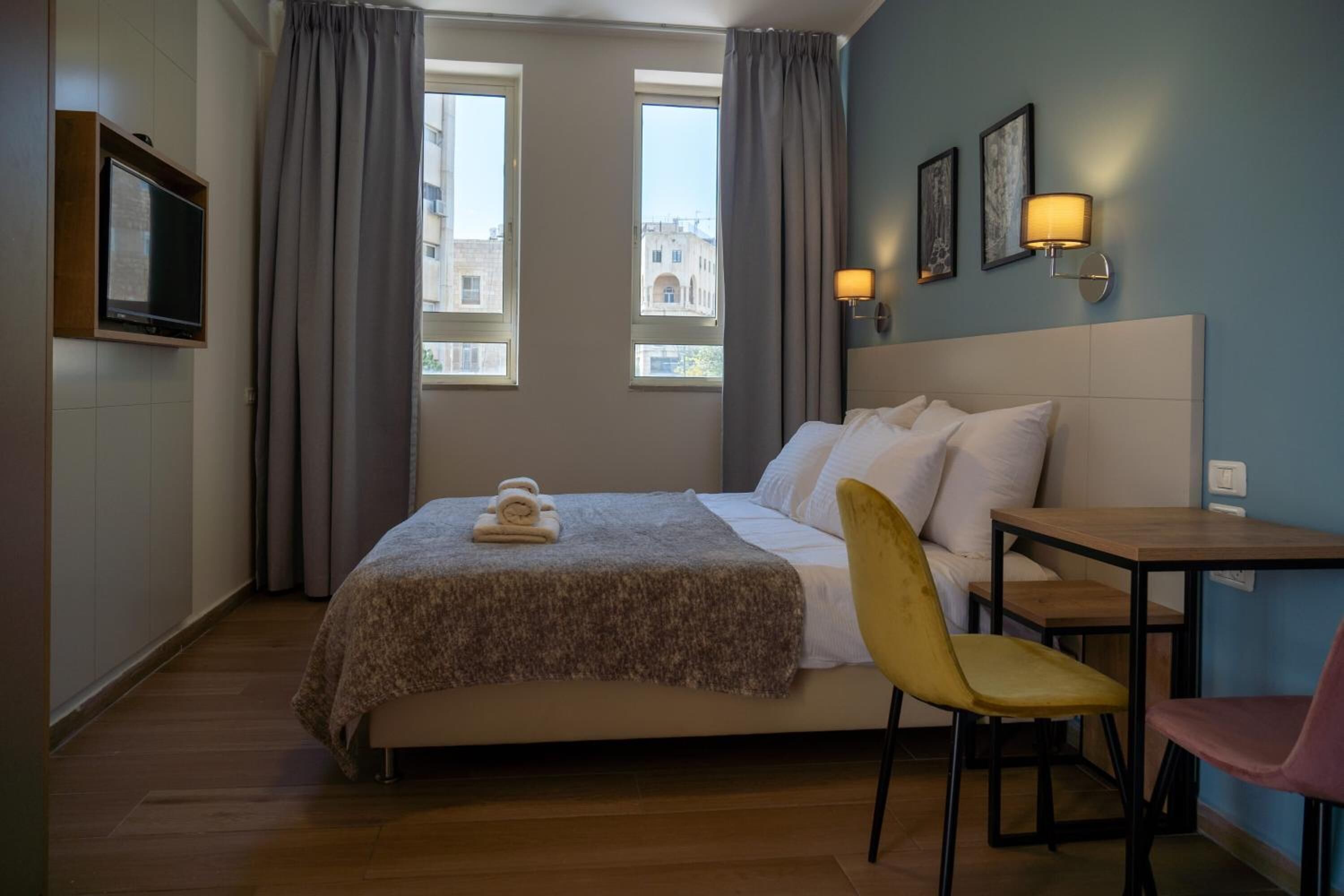 individually decorated, individually furnished, desk, iron/ironing board