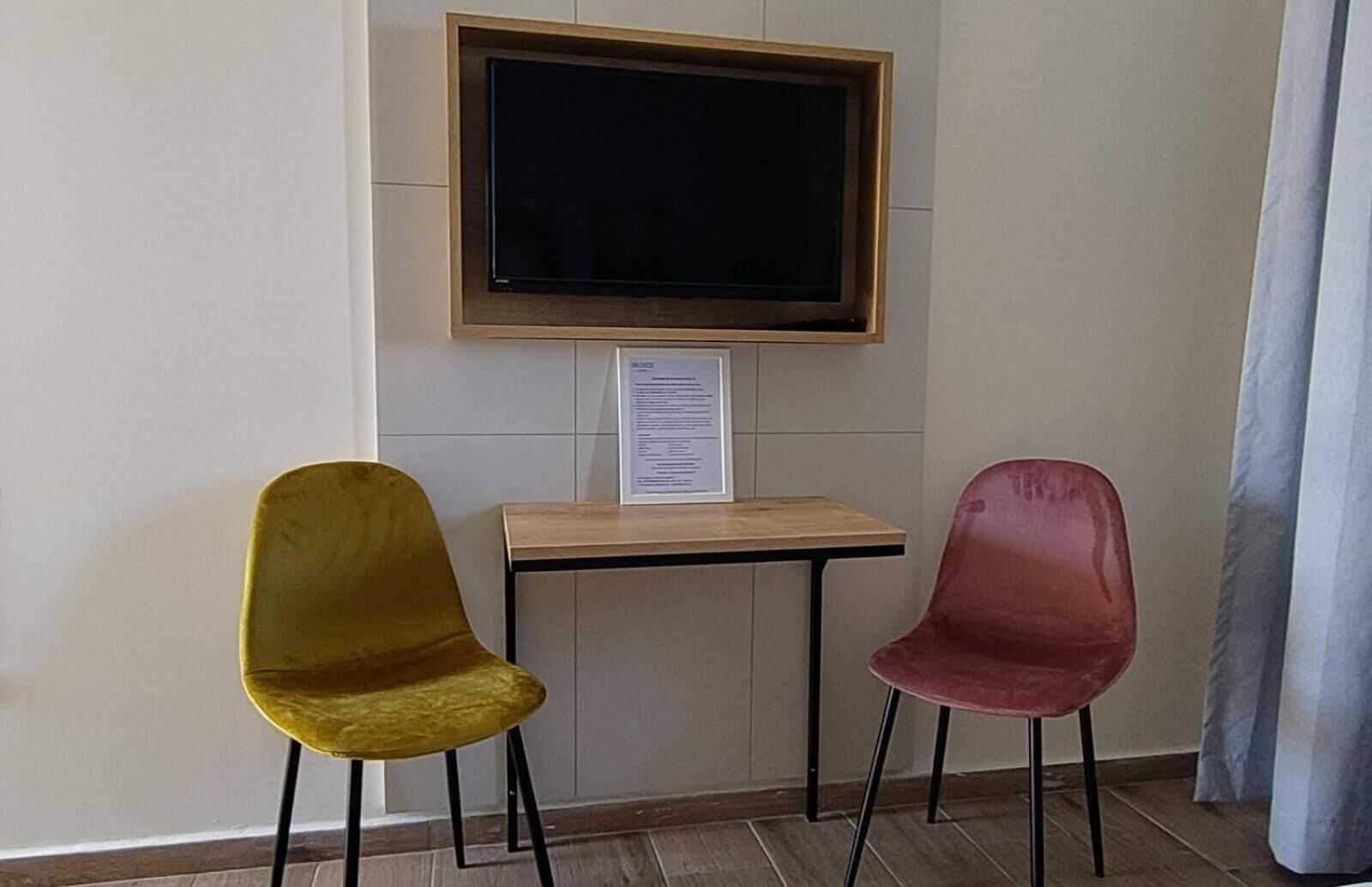 individually decorated, individually furnished, desk, iron/ironing board