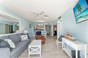 Smart TV, offices - Relaxing St. Augustine Beach Condo – Ground Floor, Steps to Ocean (St. Augustine)