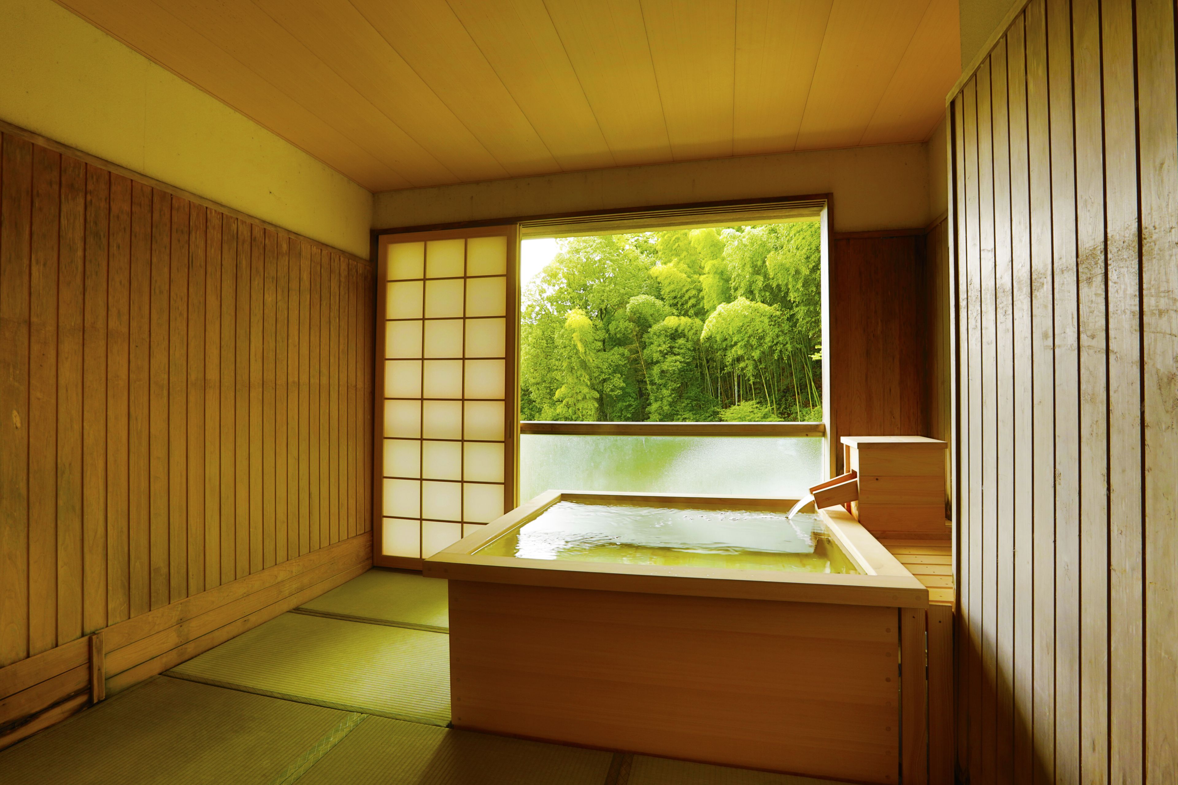 傳統套房, 1 間臥室, 非吸煙房, 山景 (with open-air cypress bath) | 浴室 | 獨立浴缸及淋浴設備、浸缸、免費梳洗用品、風筒