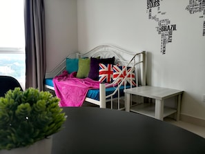 Family Suite, 1 Bedroom, Non Smoking | Living area | 40-inch flat-screen TV with satellite channels, LED TV, DVD player - Mansion One (George Town)