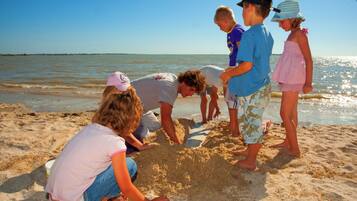 Vlak bij het strand