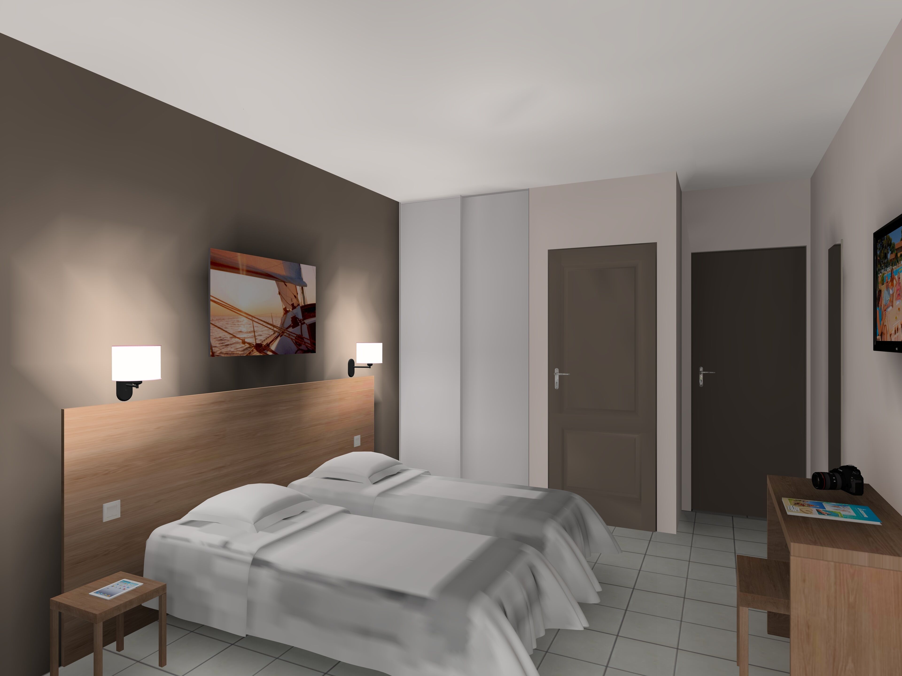 Habitación con 2 camas individuales | Cunas gratuitas, wifi gratis y ropa de cama 
