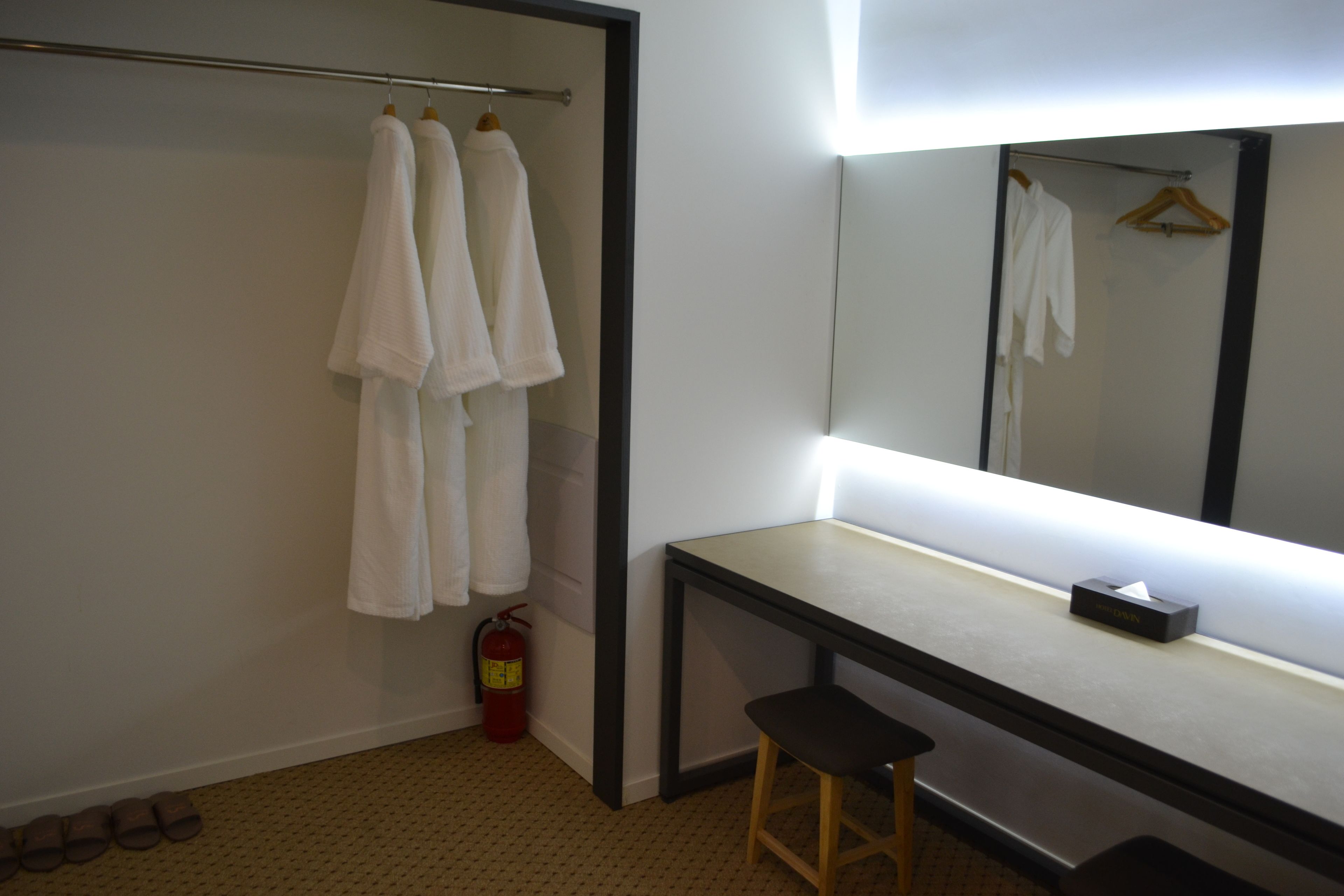 free toiletries, hair dryer, slippers, bidet