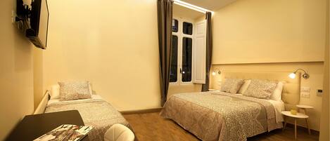 Triple Room | Premium bedding, minibar, in-room safe, desk