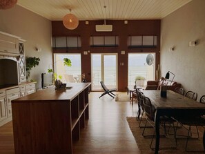 Exclusive Apartment, Sauna | Living area | Flat-screen TV, Netflix, streaming services - Ocean Hotel (Falkenberg)