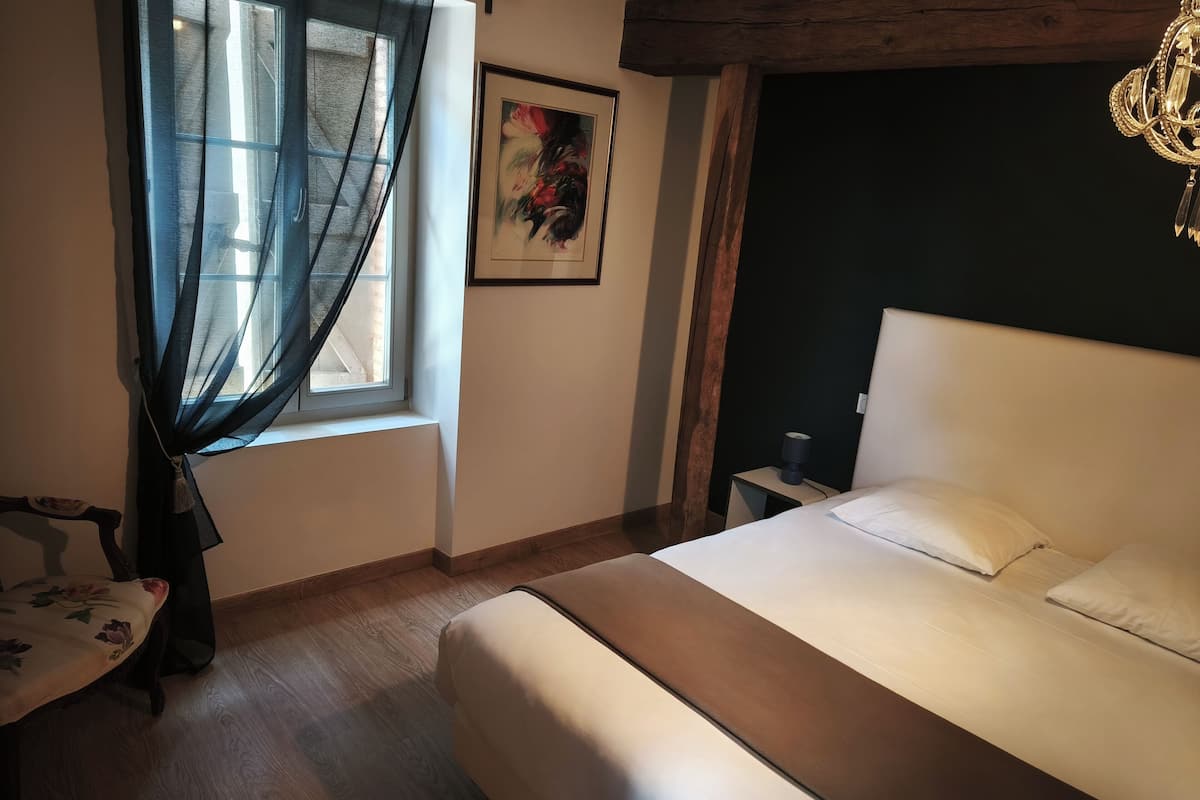Double Room (Azurite) | 1 soveværelse, premium-sengetøj, senge med madrasser af memory foam