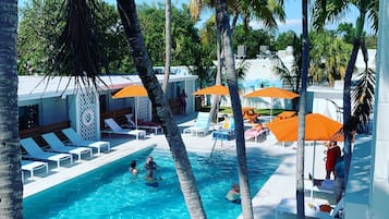 Outdoor pool, free cabanas