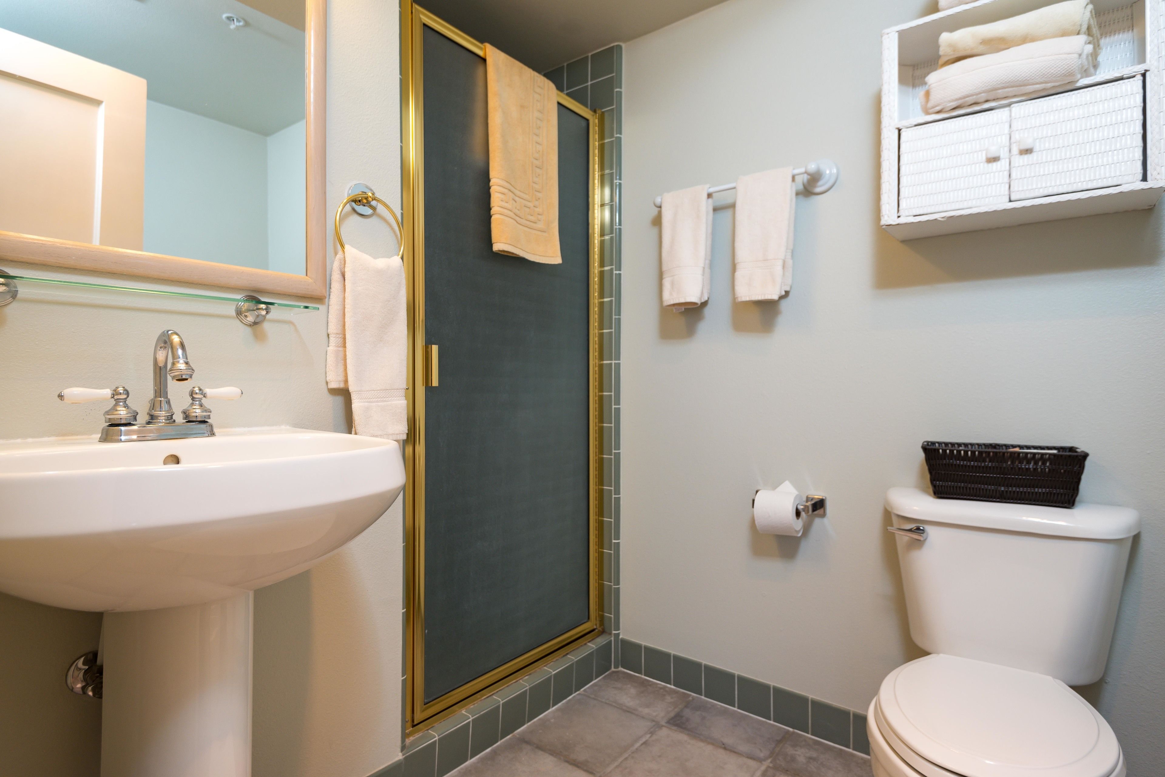 free toiletries, hair dryer, bathrobes, towels