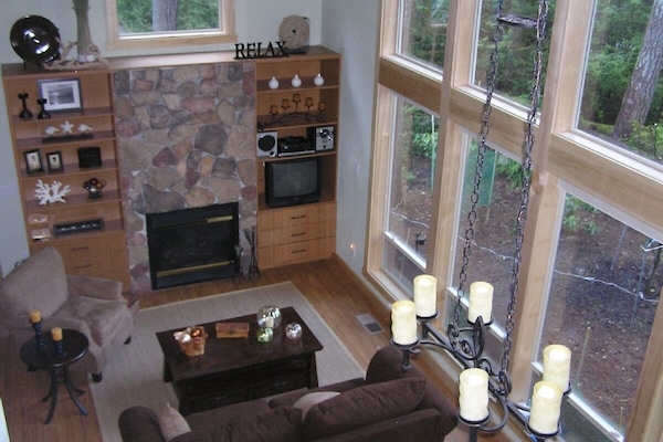Living Room from the Loft at Barmon's Vacation Home